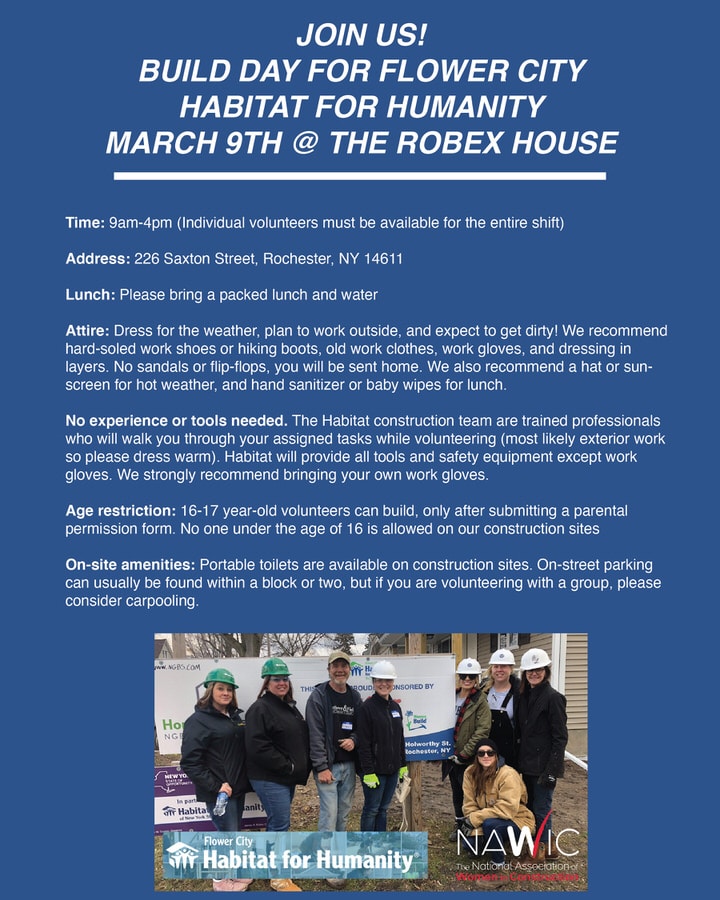 HABITAT FOR HUMANITY BUILD DAY Rochester NAWIC 314